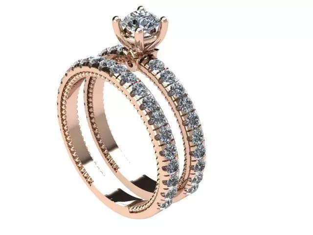 Twins Ring 3D print model_0