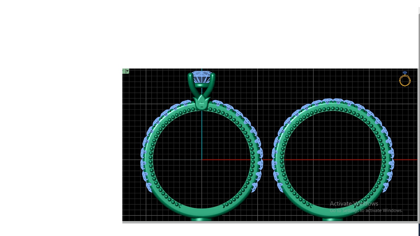 Twins Ring 3D print model_9