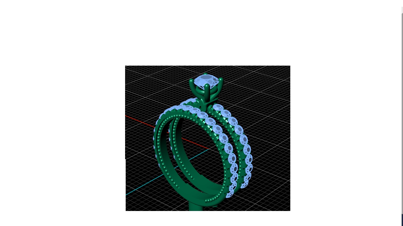 Twins Ring 3D print model_6