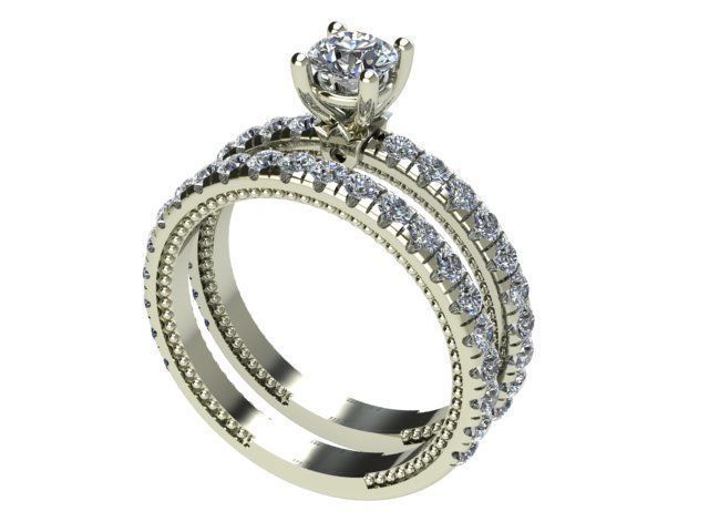 Twins Ring 3D print model_7