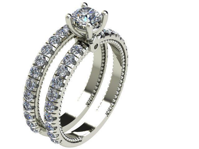 Twins Ring 3D print model_15