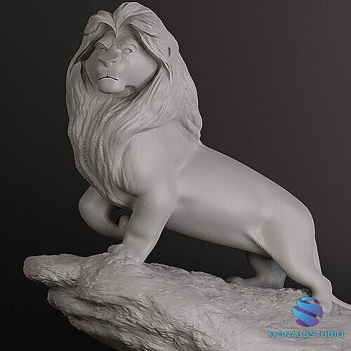 THE LION KING DIORAMA 3D print model