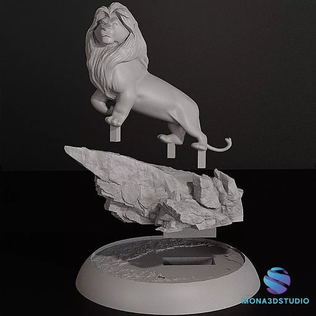 THE LION KING DIORAMA 3D print model_2