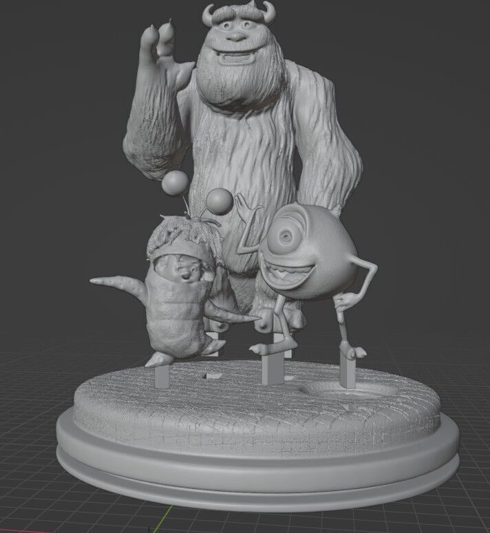 MONSTER INC  DIORAMA CUTTED 3D print model_15