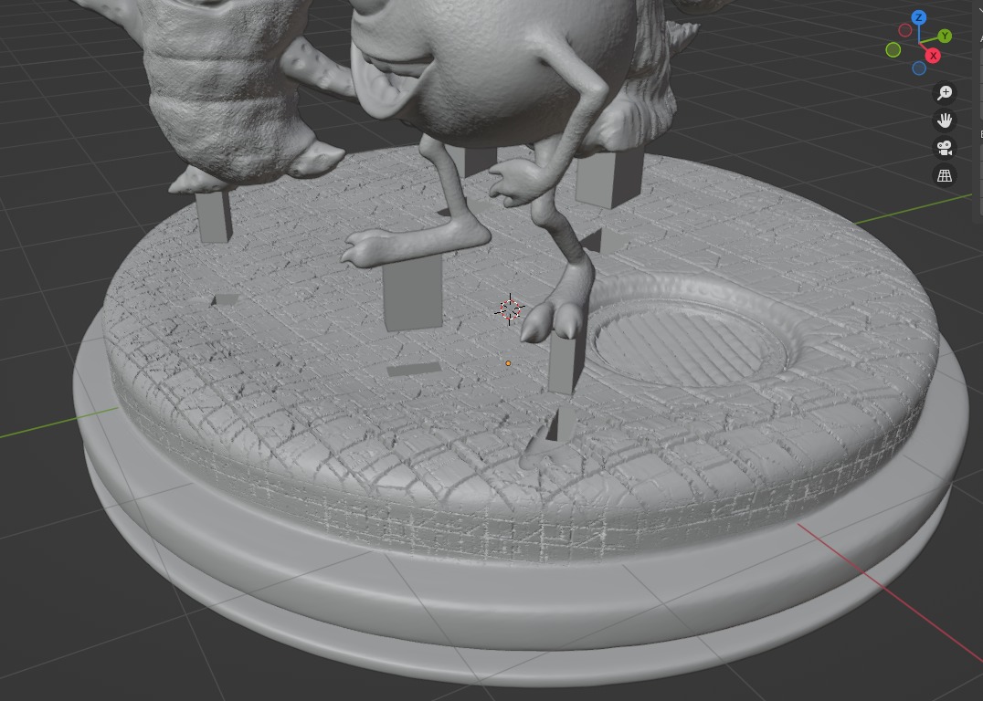 MONSTER INC  DIORAMA CUTTED 3D print model_12