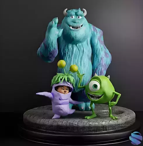 MONSTER INC  DIORAMA CUTTED