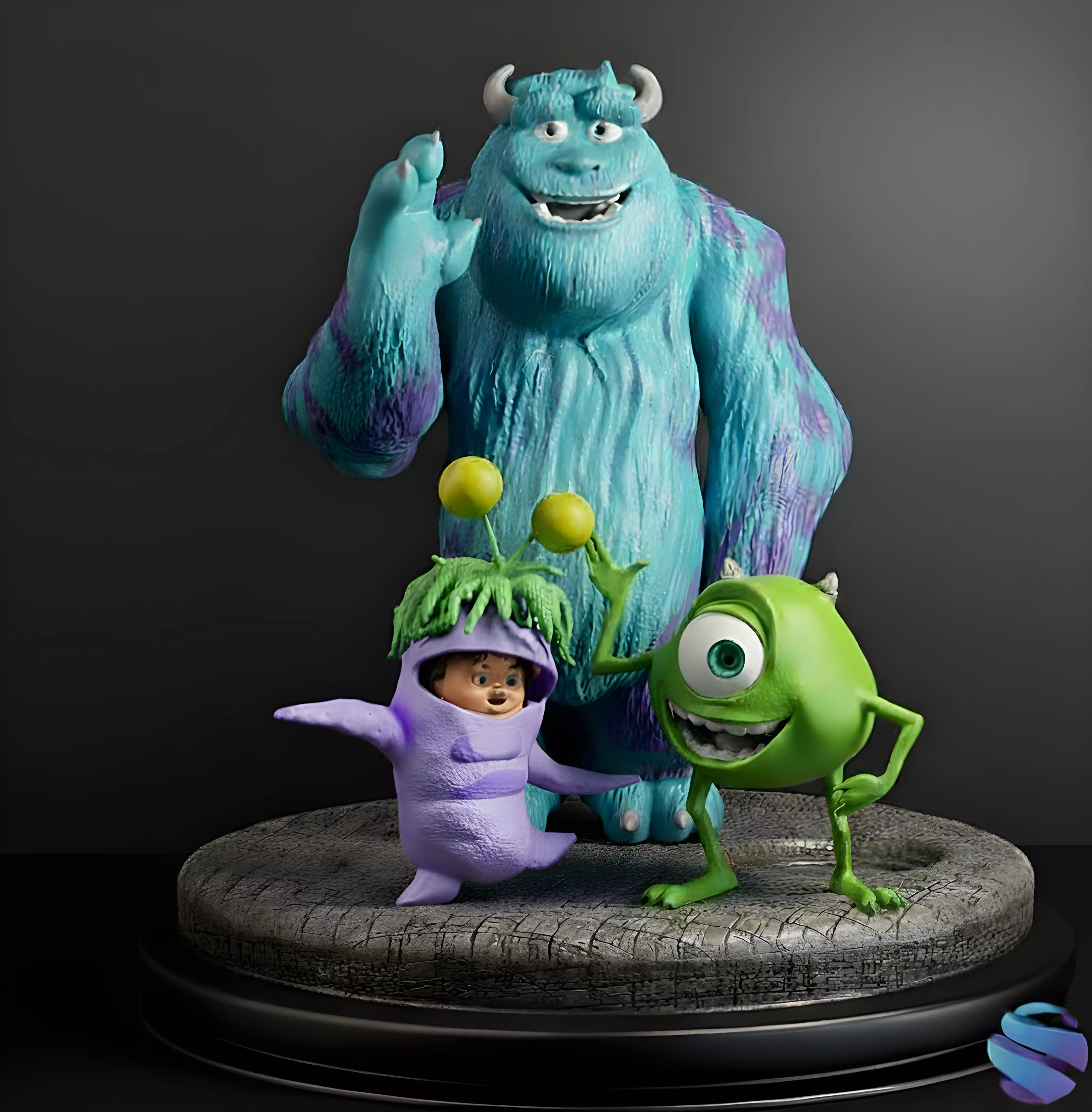 MONSTER INC  DIORAMA CUTTED 3D print model_0