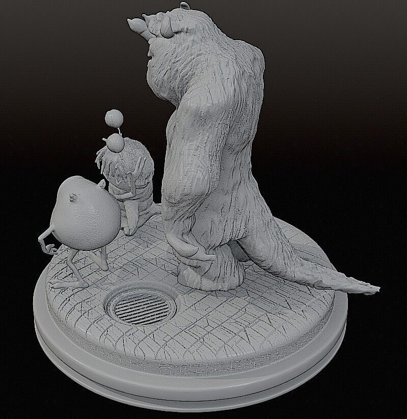 MONSTER INC  DIORAMA CUTTED 3D print model_8