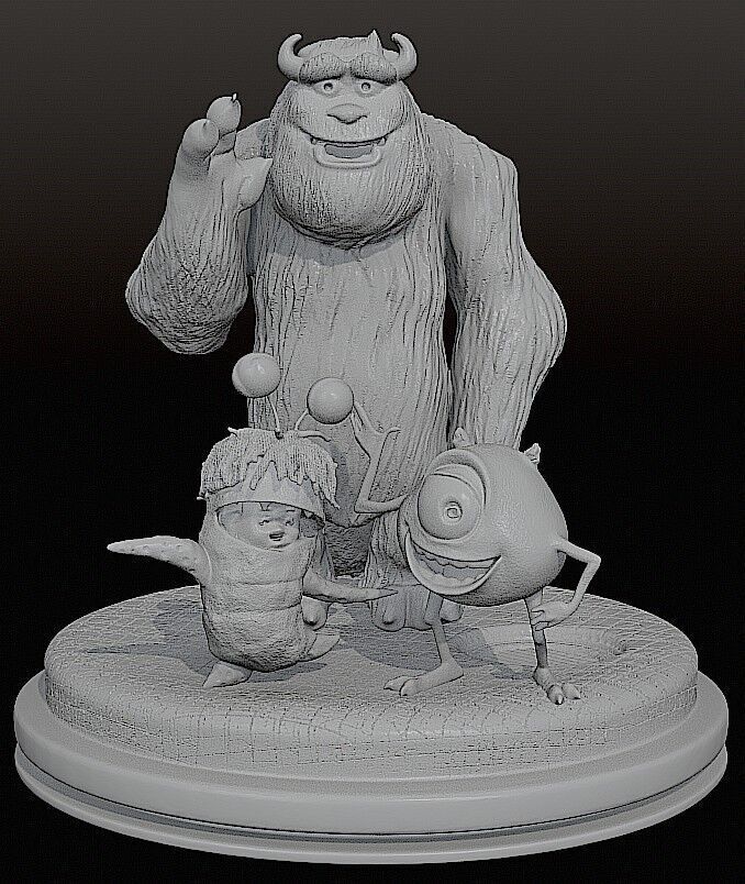 MONSTER INC  DIORAMA CUTTED 3D print model_6