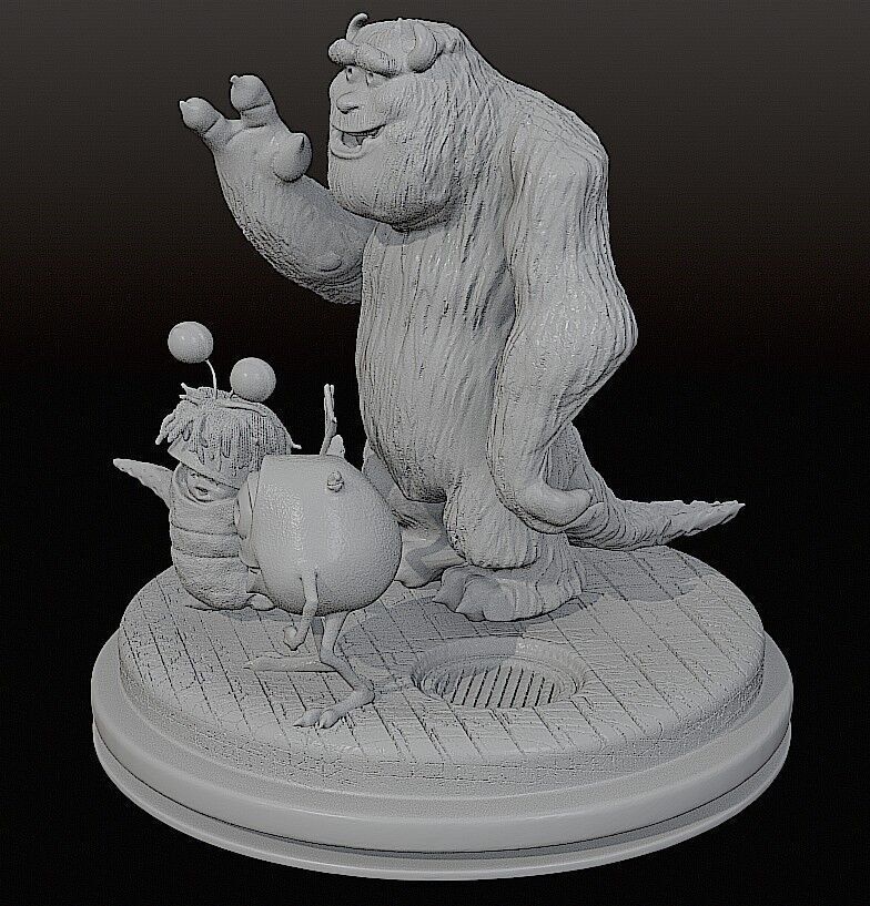 MONSTER INC  DIORAMA CUTTED 3D print model_7
