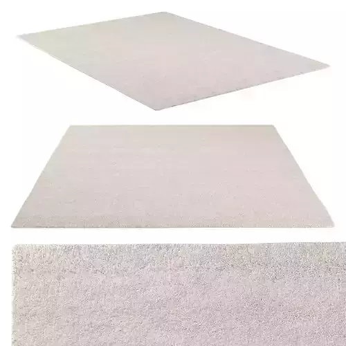 Rabi Hand-Knotted Wool Shag Rug 3D model