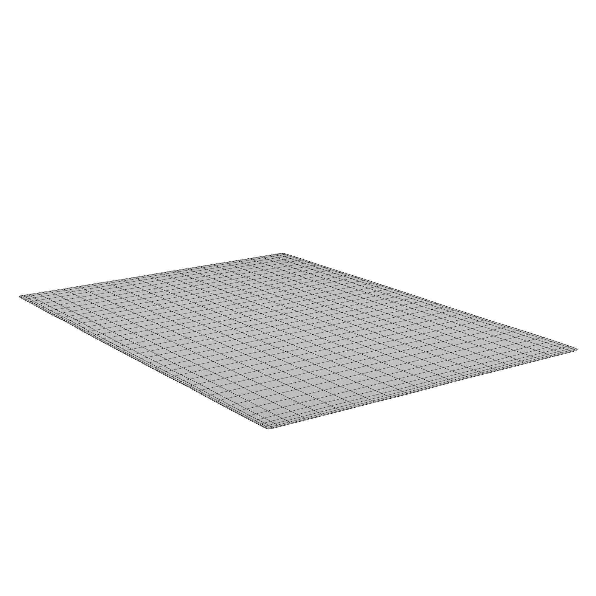 Rabi Hand-Knotted Wool Shag Rug 3D model_5