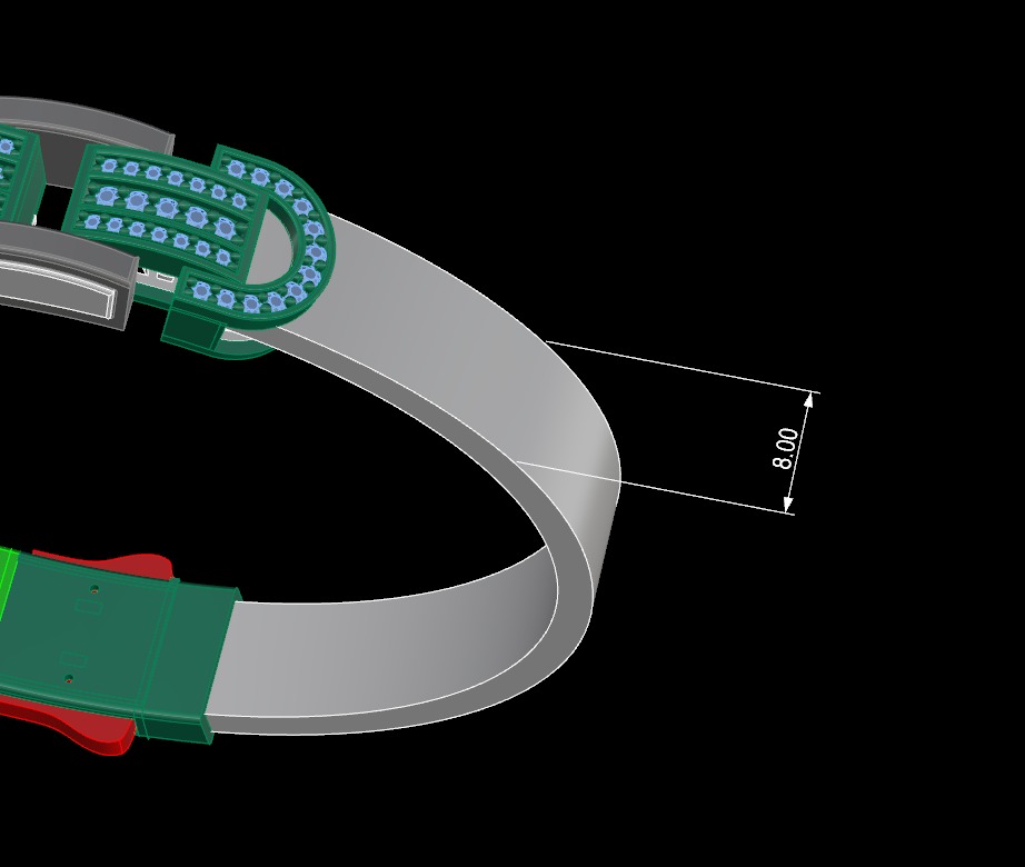 mens bracelet  3D print model_8