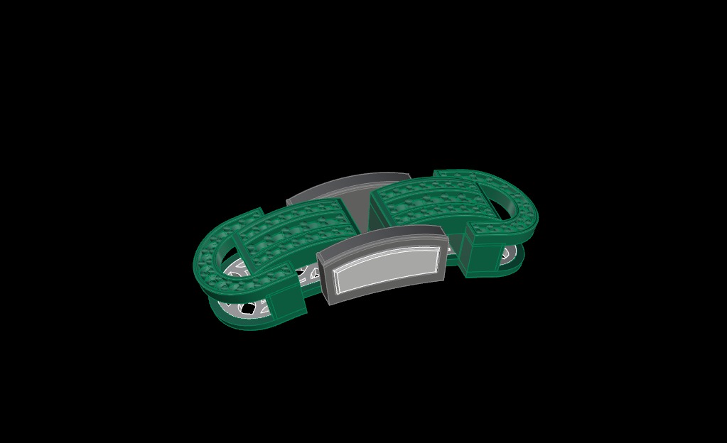 mens bracelet  3D print model_3