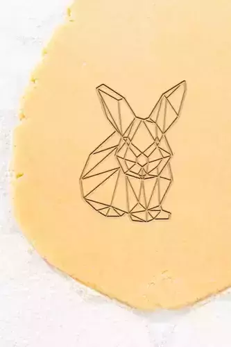 Geometric Rabbit Cookie Cutter - Biscuit Cutter