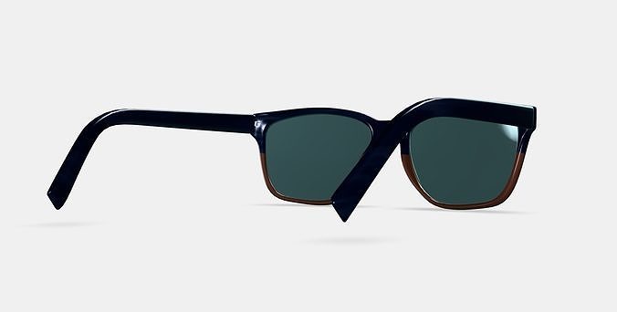Barkley Sunglasses in Antique Shale Fade Low-poly 3D model 6