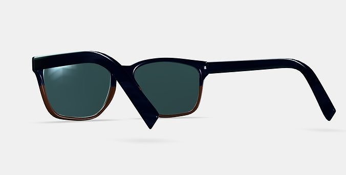 Barkley Sunglasses in Antique Shale Fade Low-poly 3D model 3