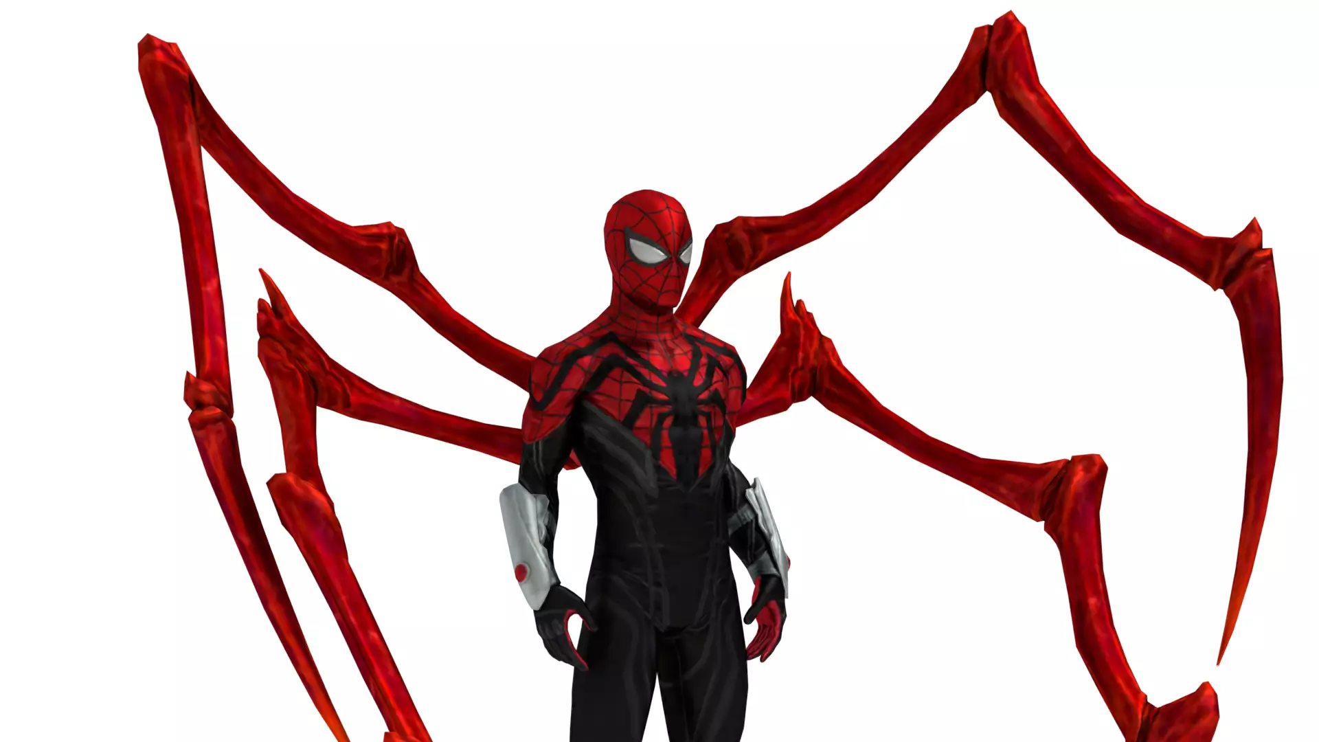 Superior SpiderMan 3D Model with Robotic Arms Low-poly 3D model_0