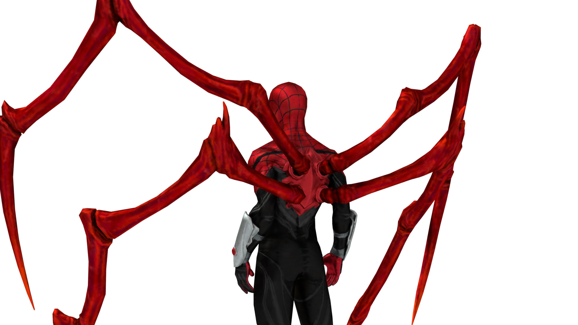 Superior SpiderMan 3D Model with Robotic Arms Low-poly 3D model_7