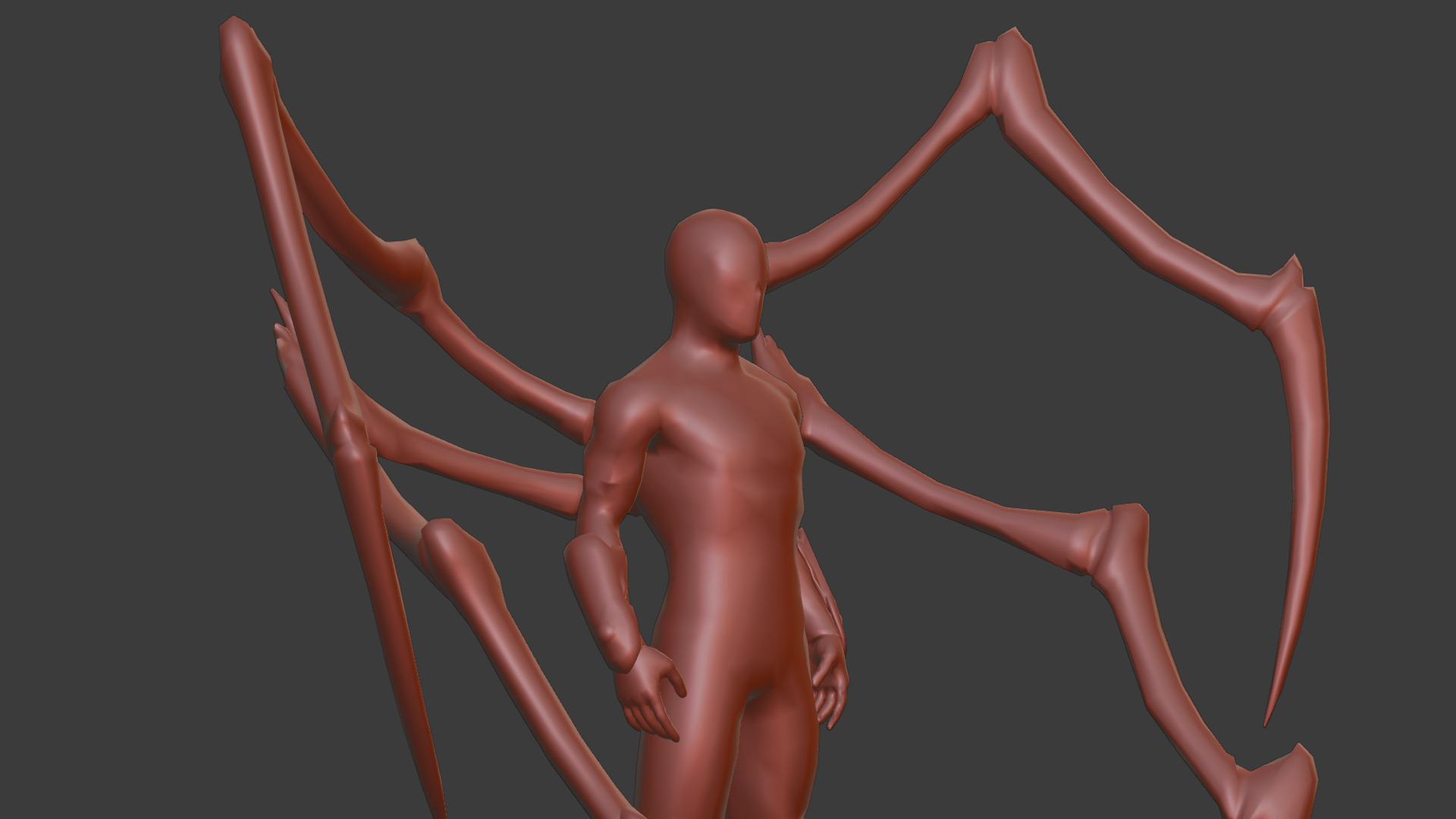 Superior SpiderMan 3D Model with Robotic Arms Low-poly 3D model_23