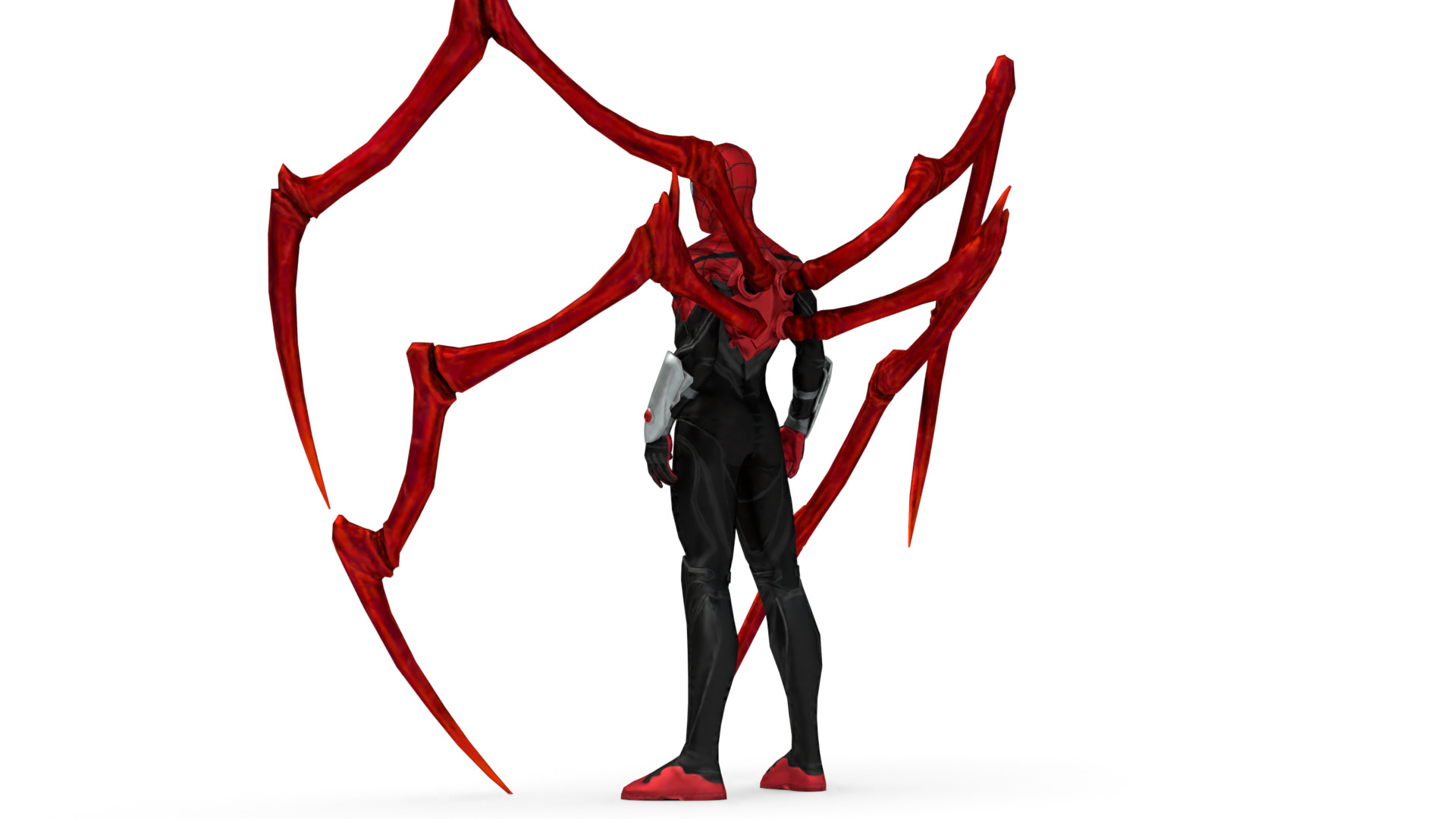 Superior SpiderMan 3D Model with Robotic Arms Low-poly 3D model_2