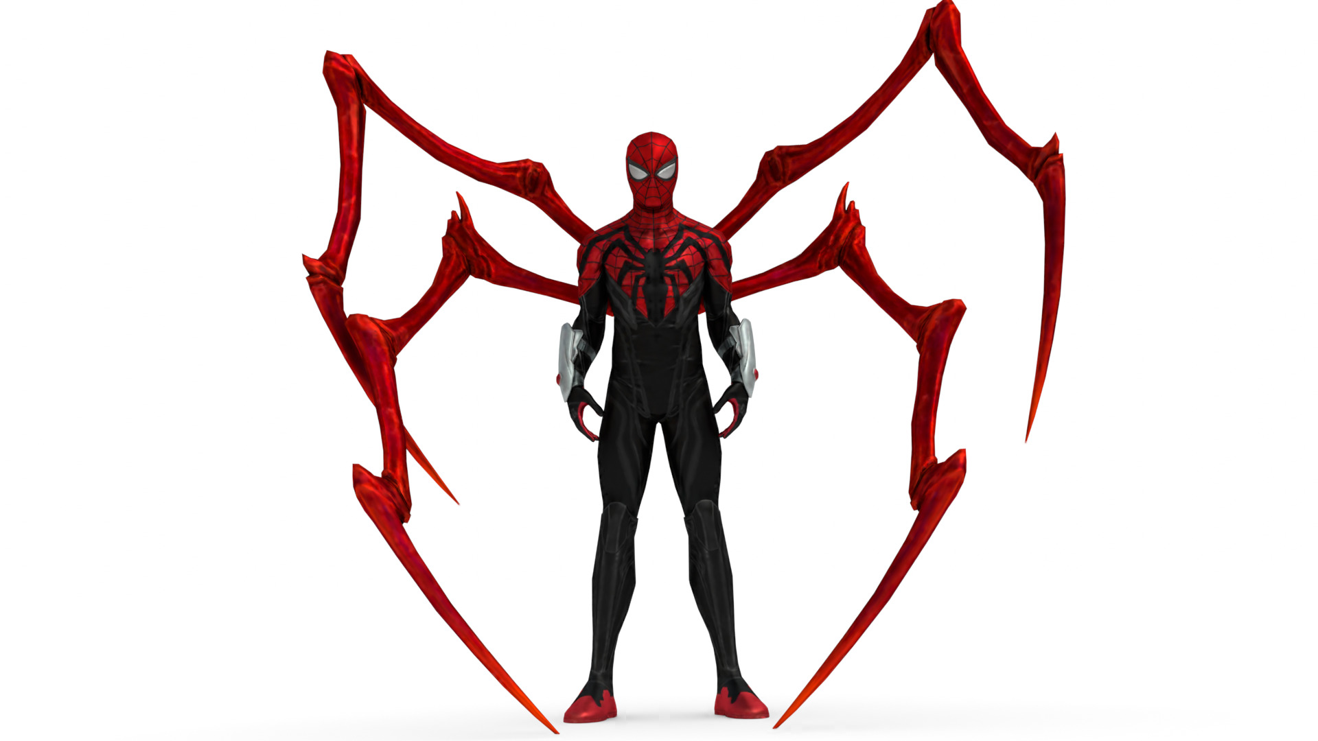 Superior SpiderMan 3D Model with Robotic Arms Low-poly 3D model_10