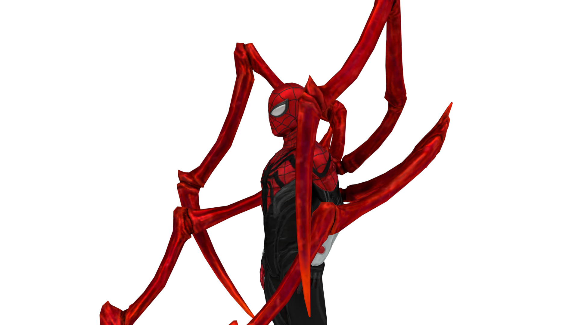 Superior SpiderMan 3D Model with Robotic Arms Low-poly 3D model_4