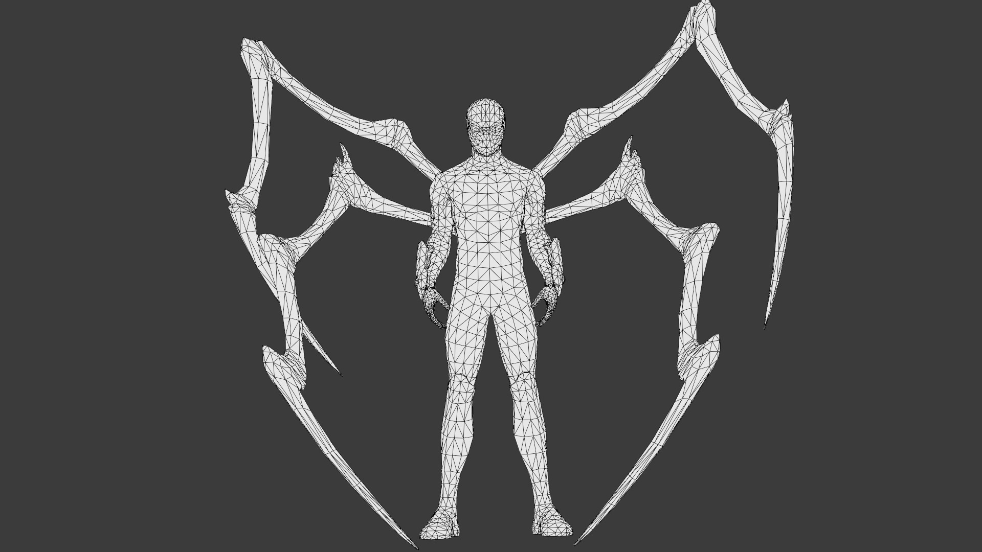 Superior SpiderMan 3D Model with Robotic Arms Low-poly 3D model_24