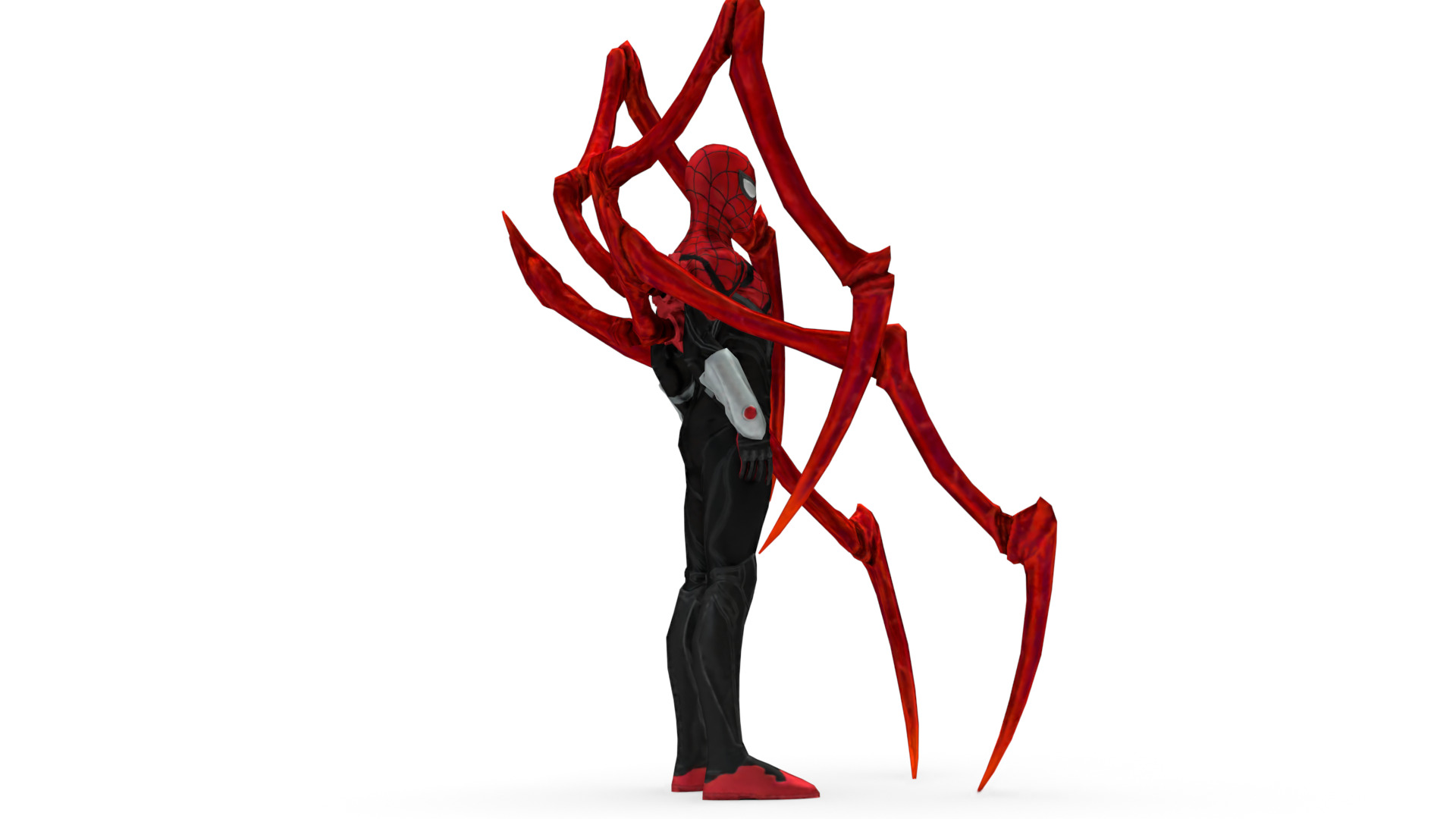 Superior SpiderMan 3D Model with Robotic Arms Low-poly 3D model_1