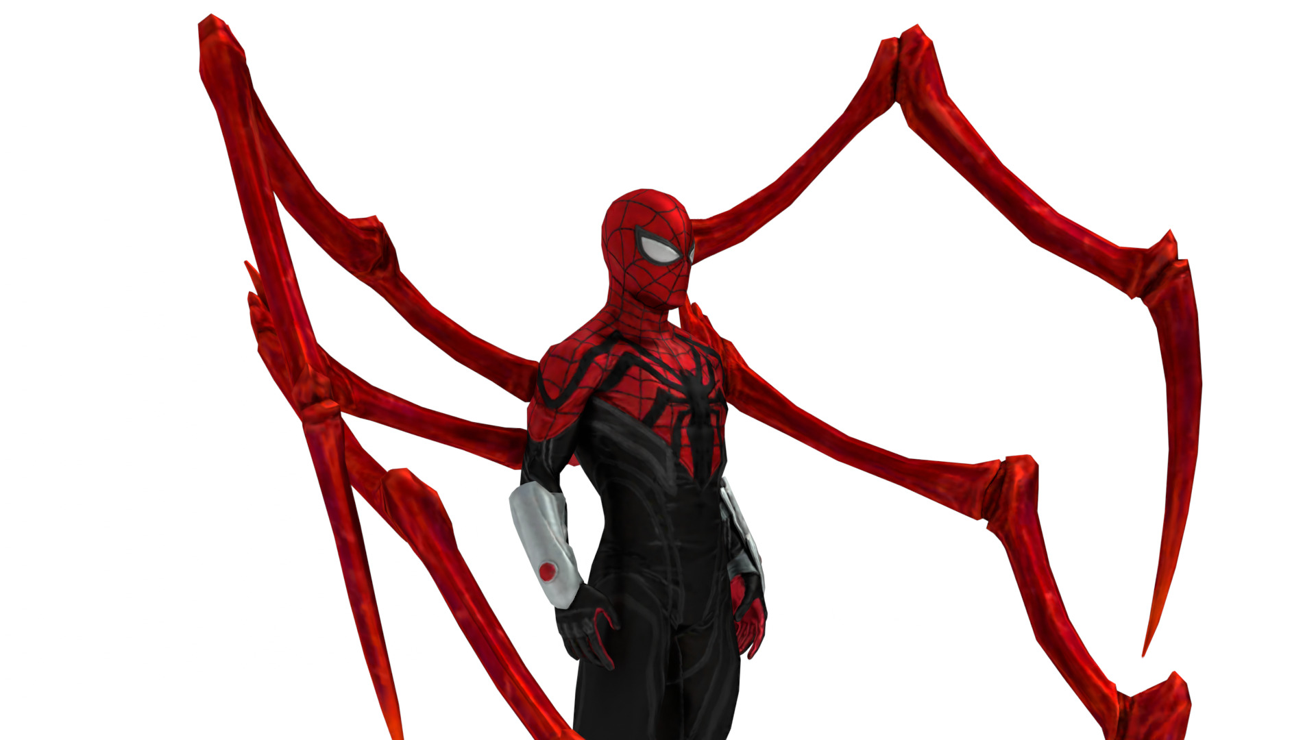 Superior SpiderMan 3D Model with Robotic Arms Low-poly 3D model_11