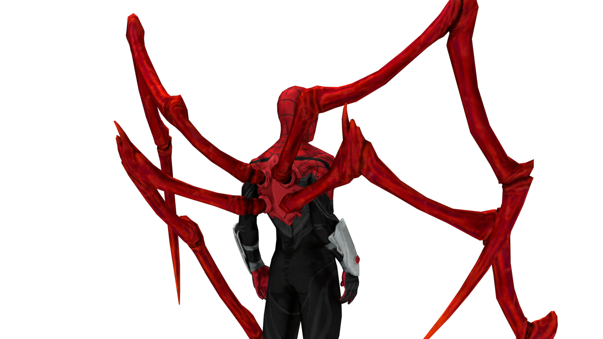 Superior SpiderMan 3D Model with Robotic Arms Low-poly 3D model_9