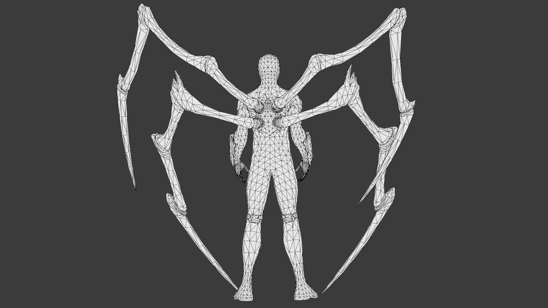 Superior SpiderMan 3D Model with Robotic Arms Low-poly 3D model_26