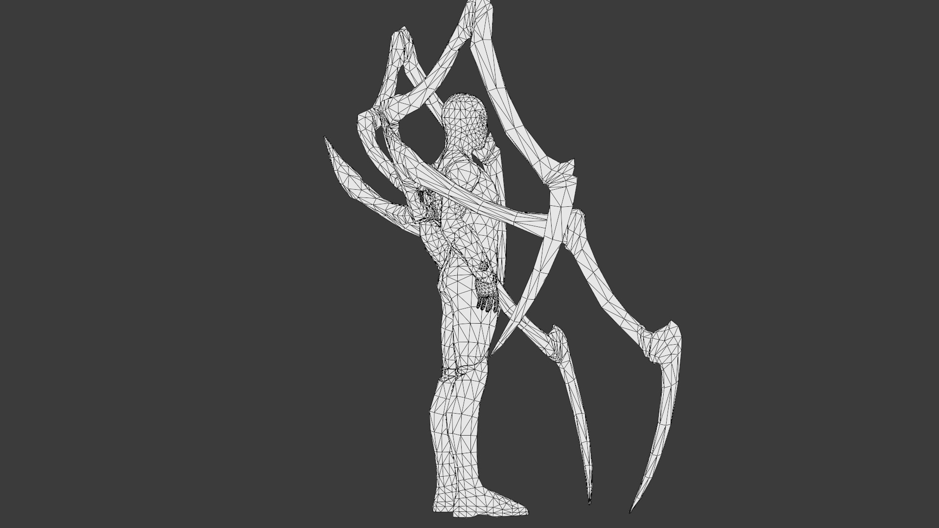 Superior SpiderMan 3D Model with Robotic Arms Low-poly 3D model_29