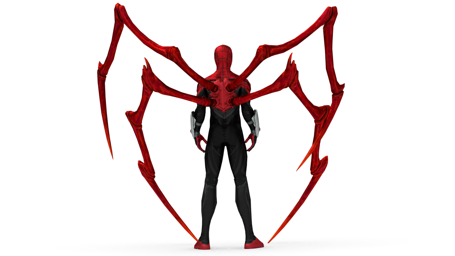 Superior SpiderMan 3D Model with Robotic Arms Low-poly 3D model_5