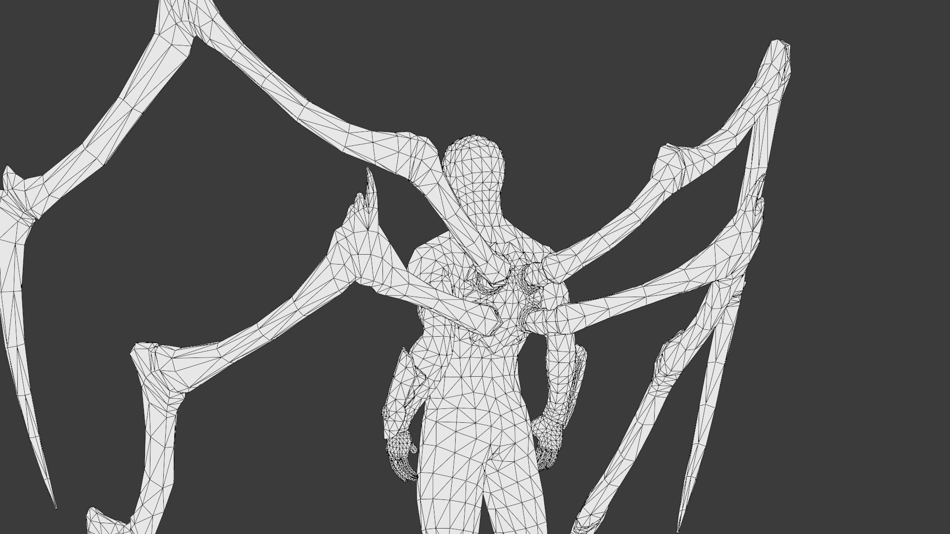Superior SpiderMan 3D Model with Robotic Arms Low-poly 3D model_27