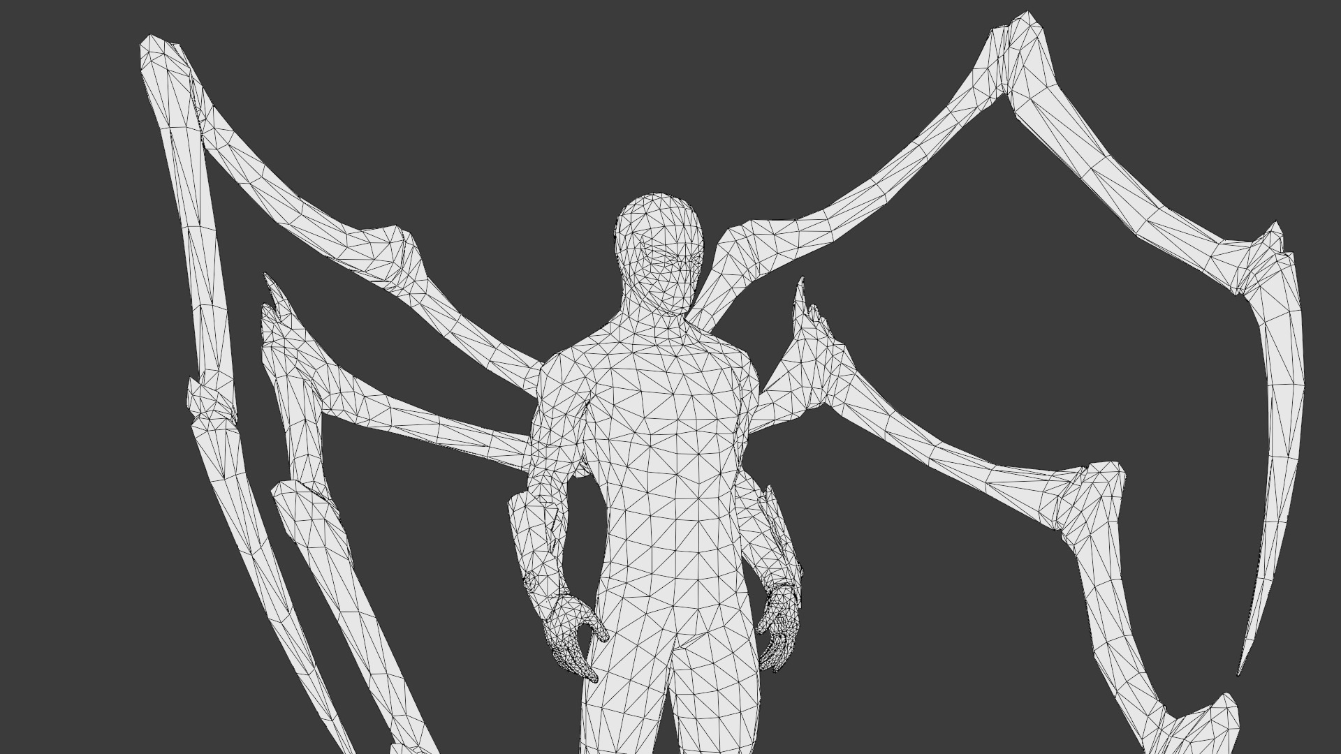 Superior SpiderMan 3D Model with Robotic Arms Low-poly 3D model_32