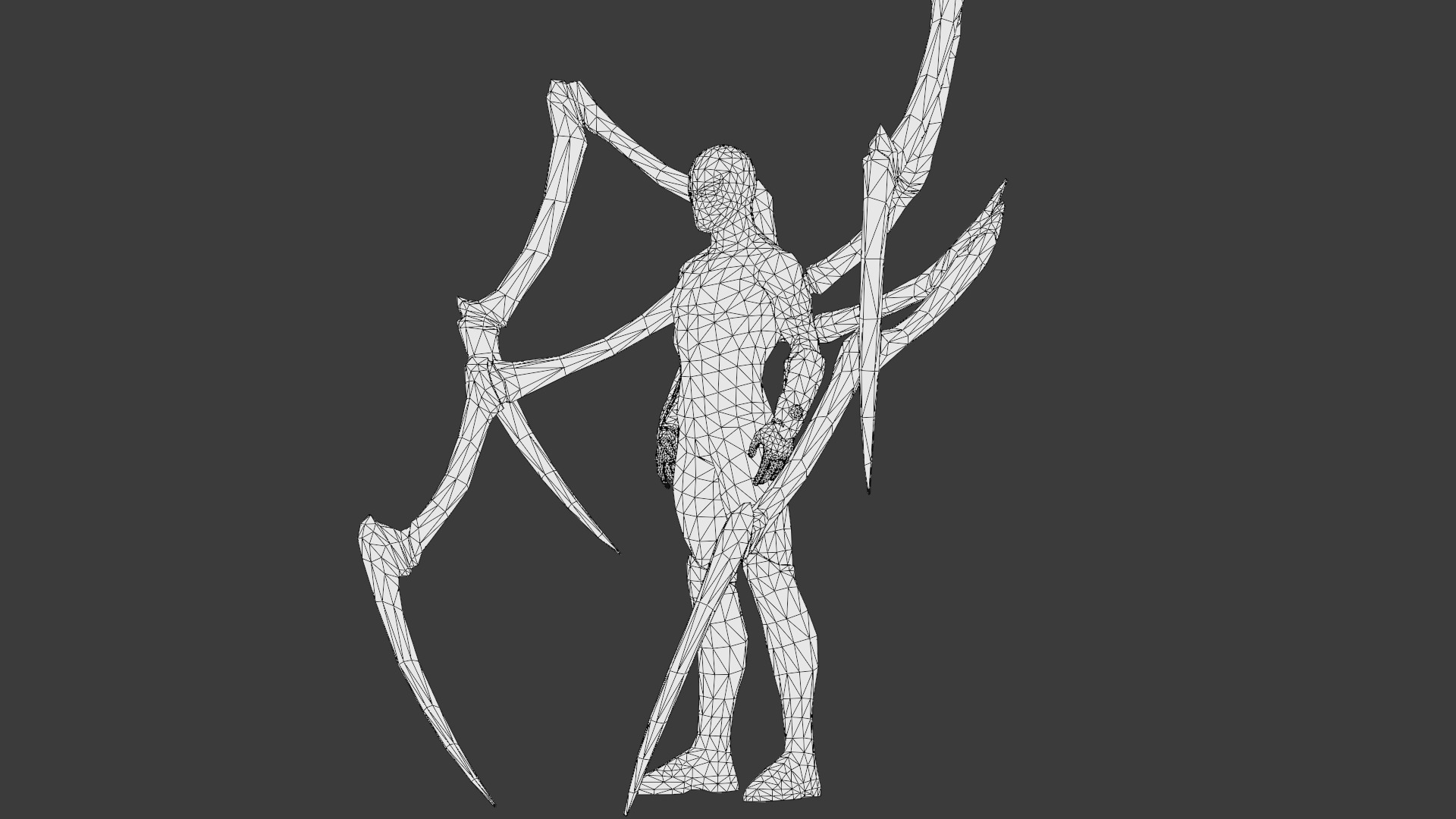 Superior SpiderMan 3D Model with Robotic Arms Low-poly 3D model_25