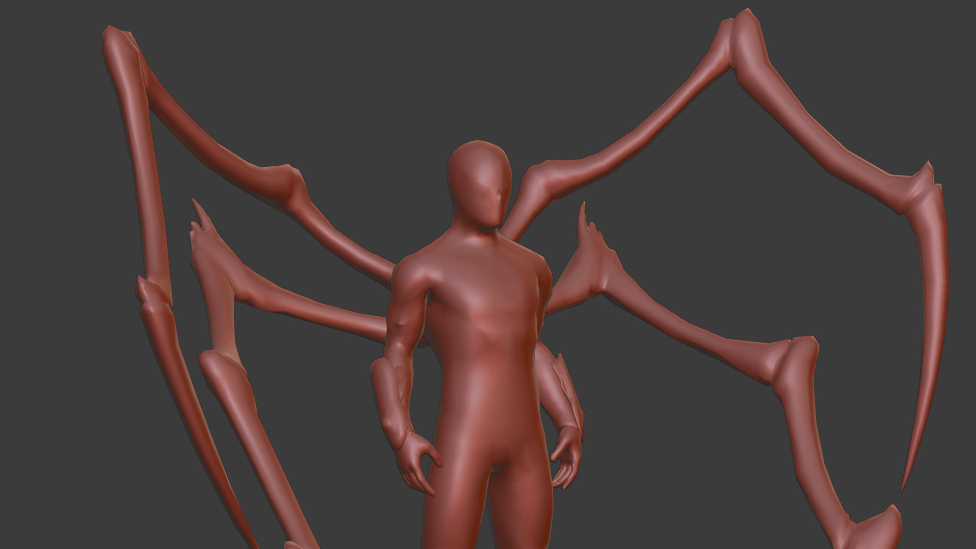 Superior SpiderMan 3D Model with Robotic Arms Low-poly 3D model_14