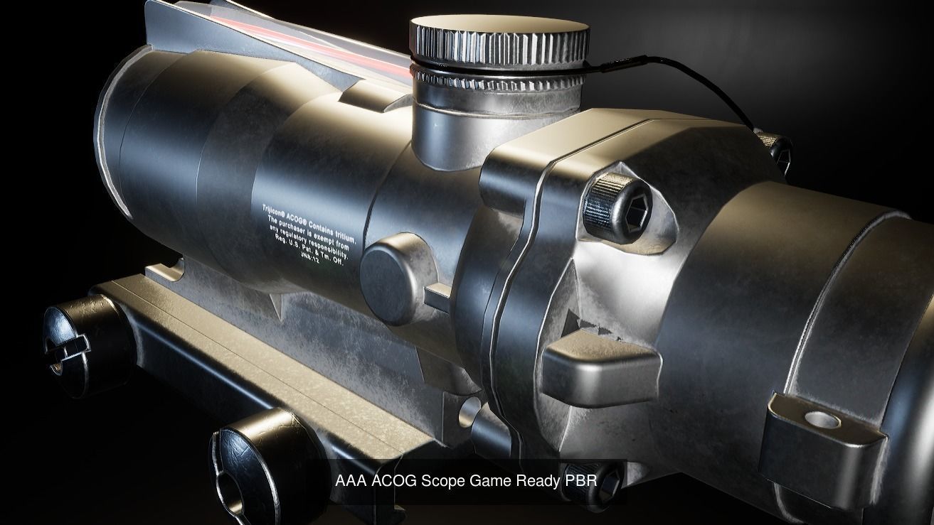 AAA Sights and Scopes Pack Game ready PBR 3D Model Collection_7