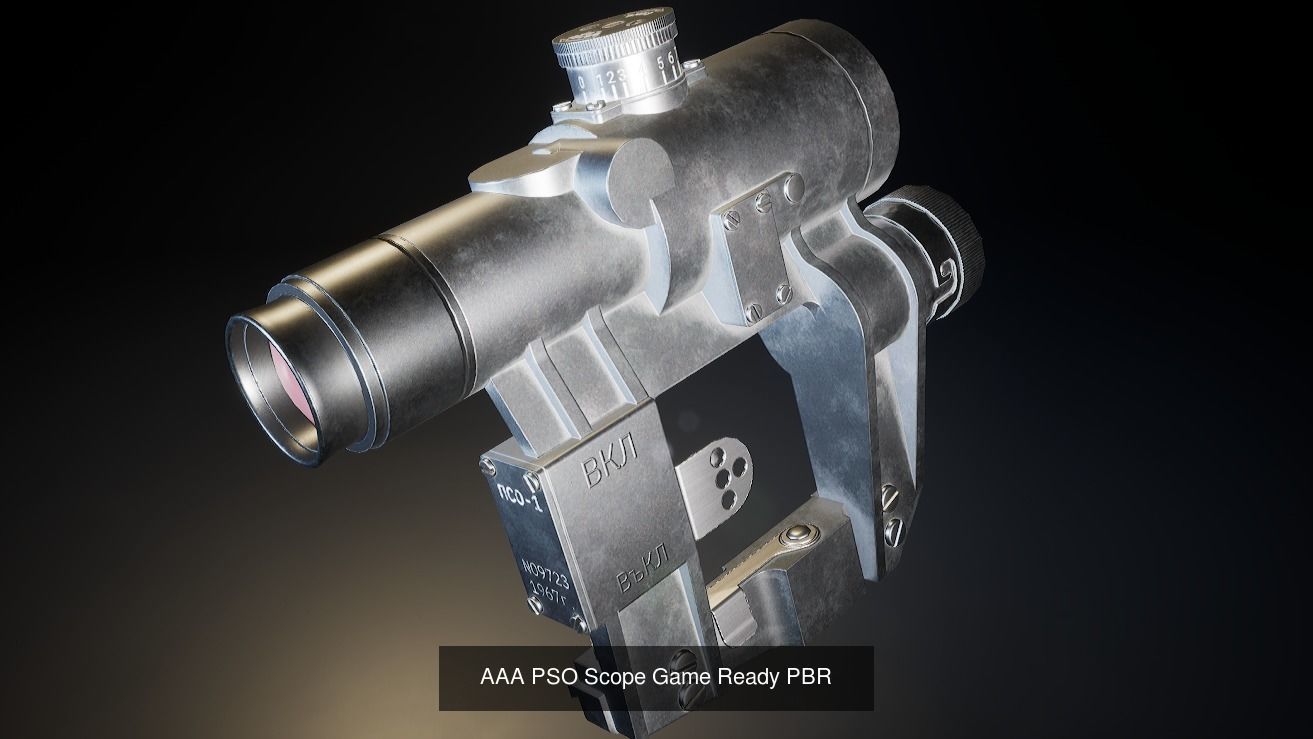 AAA Sights and Scopes Pack Game ready PBR 3D Model Collection_3