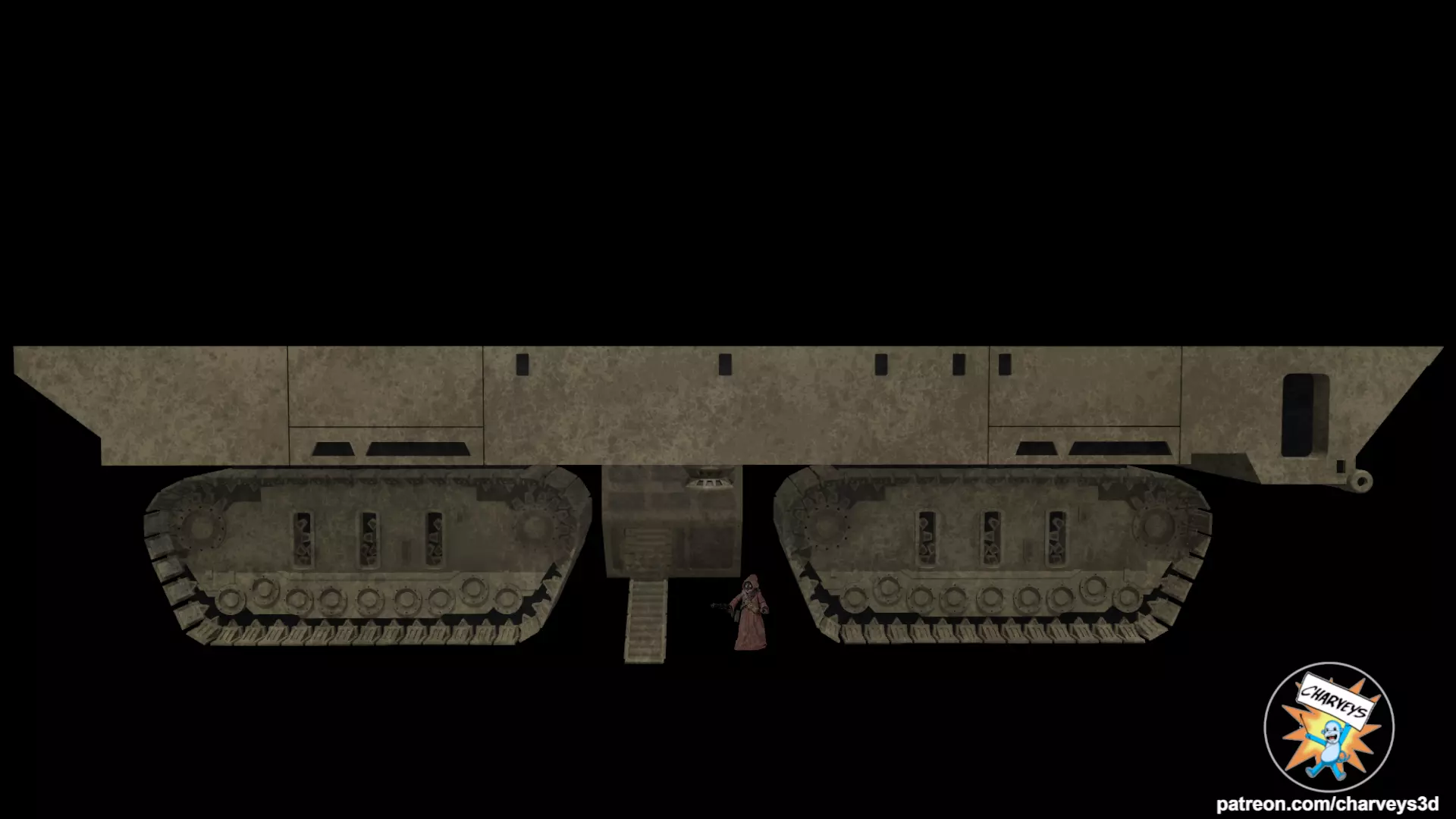 Star Wars Sandcrawler Exterior Diorama for action figures 3D print model