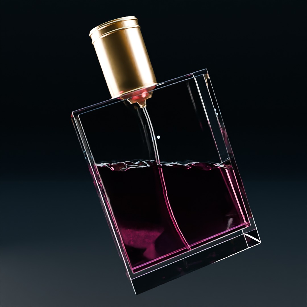 Perfume bottle berry 3D model Advertising 3D model_1