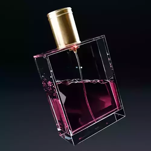 Perfume bottle berry 3D model Advertising