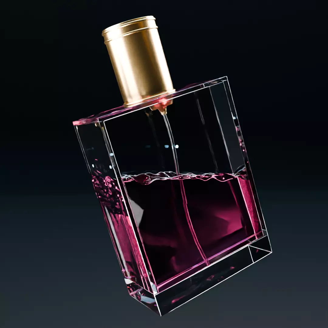 Perfume bottle berry 3D model Advertising 3D model_0
