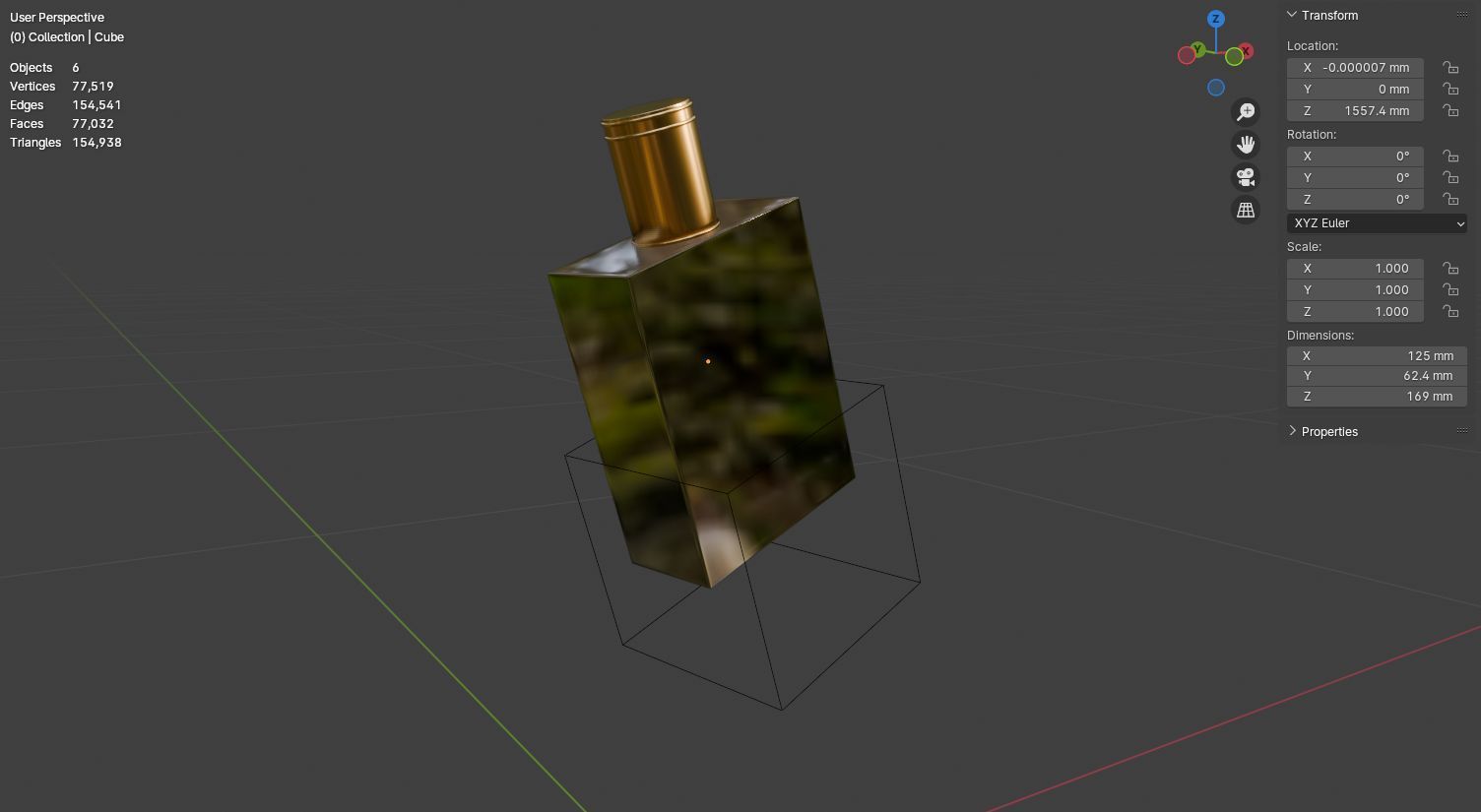 Perfume bottle berry 3D model Advertising 3D model_10