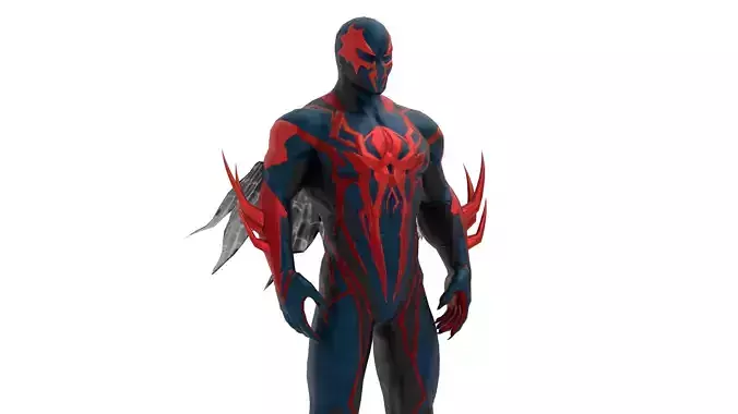  Spider Man 2099 Futuristic Web Warrior 3D Model Rigged  Low-poly 3D model