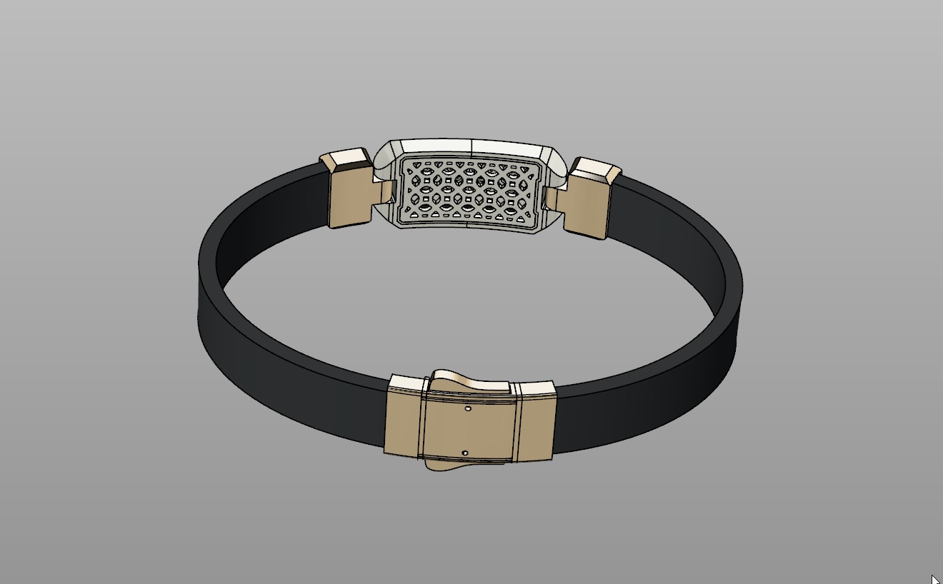 Mens bracelet 3D print model_1