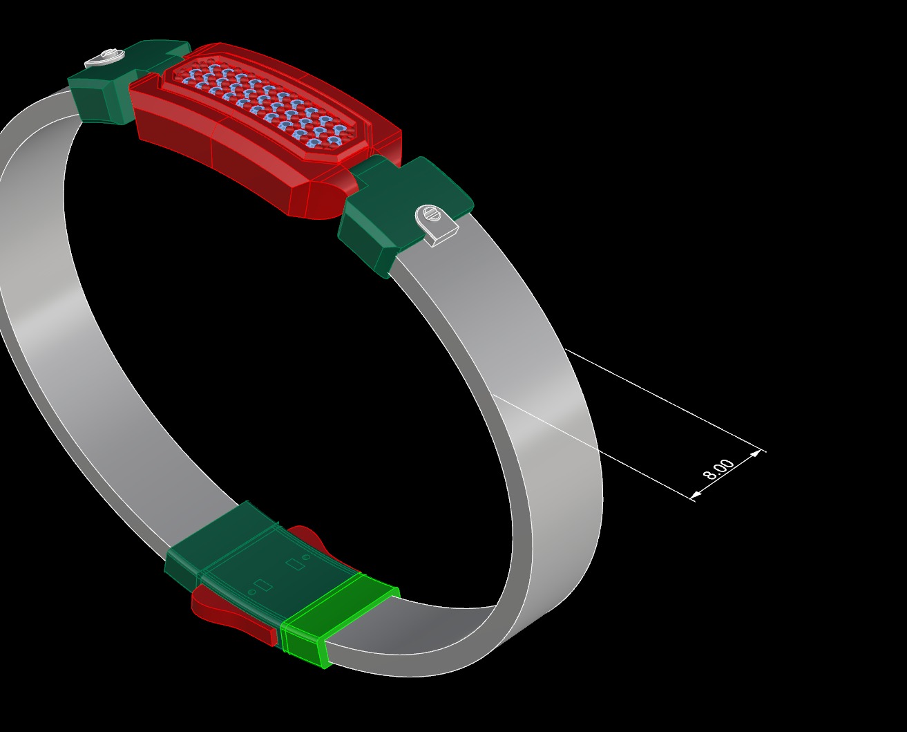 Mens bracelet 3D print model_2