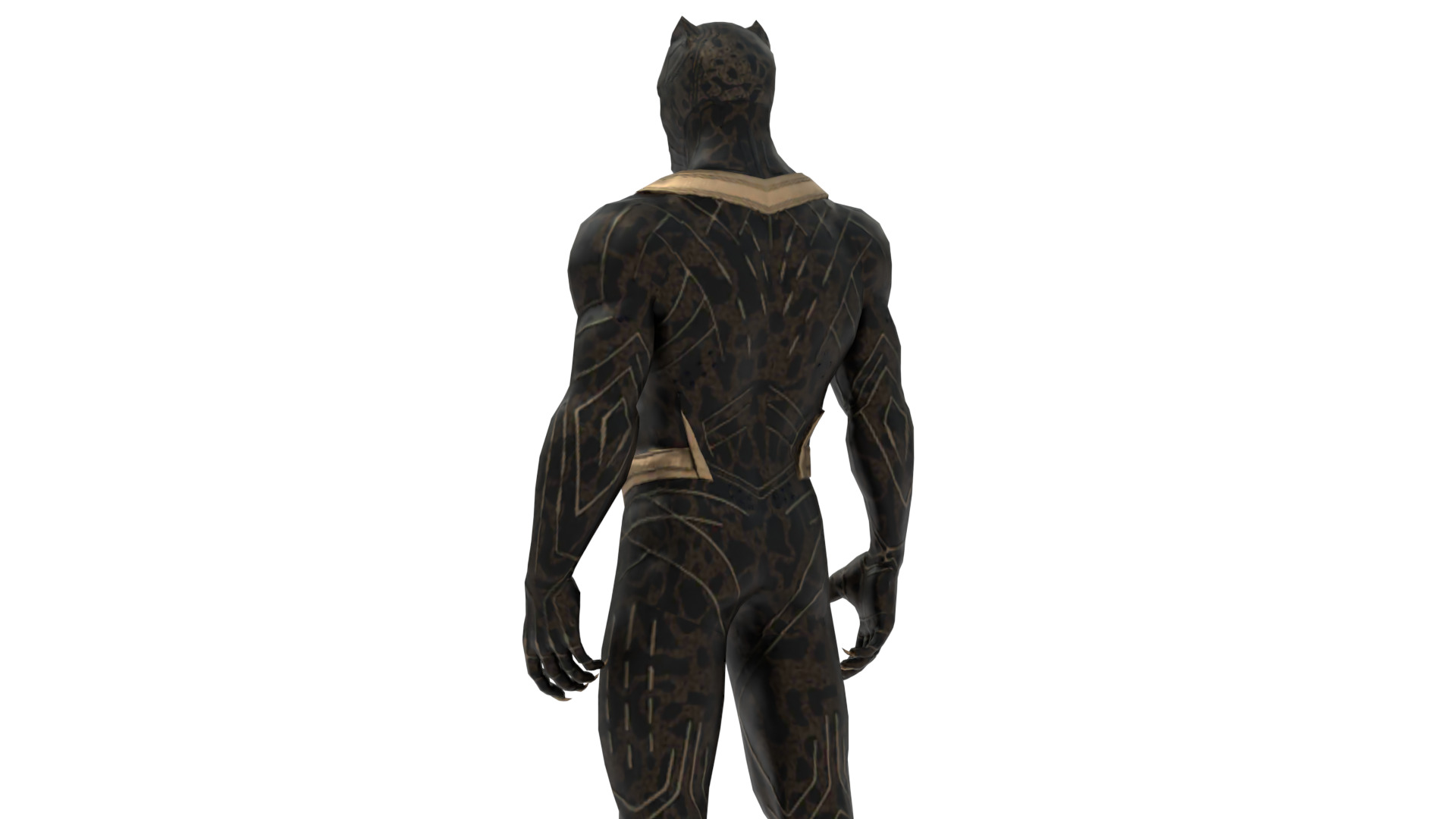 Killmonger Tribal Warrior King 3D Model Wakandan Design Low-poly 3D model_4