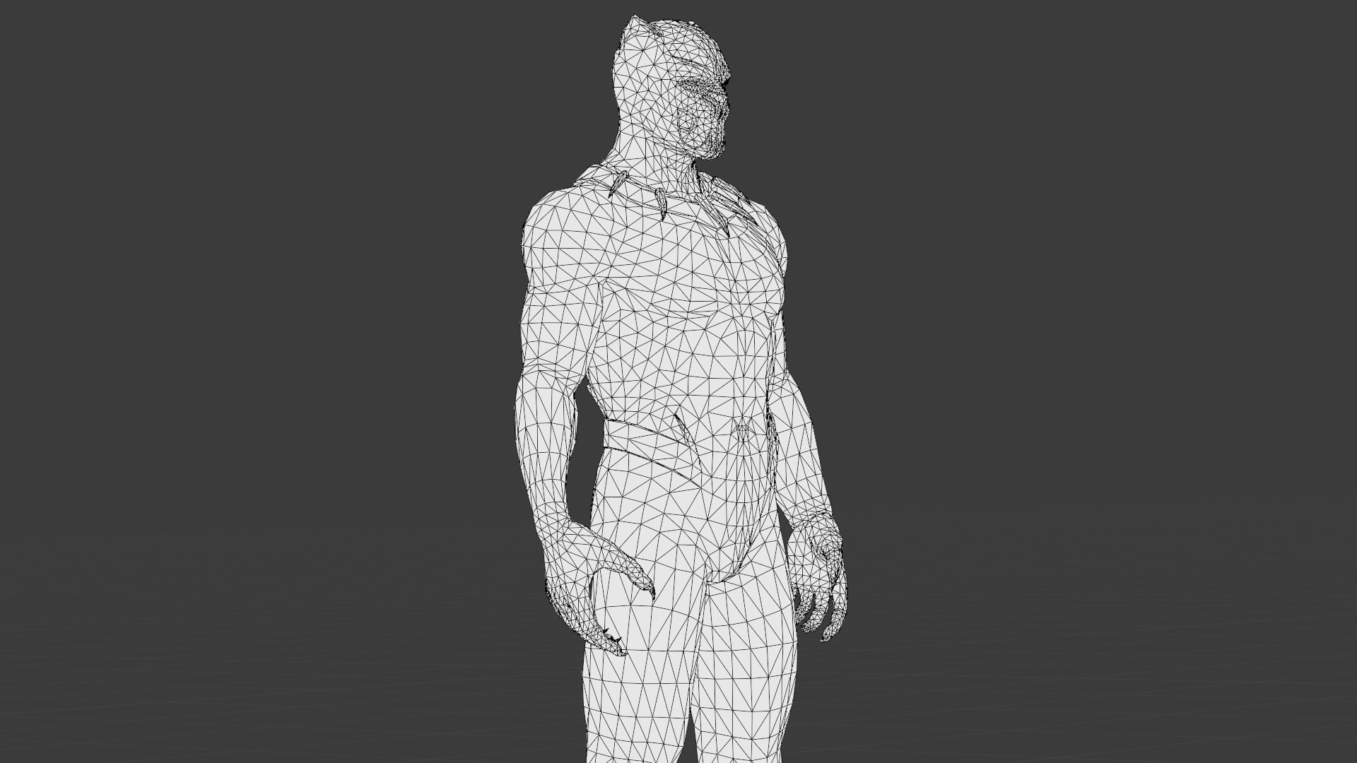 Killmonger Tribal Warrior King 3D Model Wakandan Design Low-poly 3D model_29